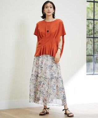 自由区 【カタログ掲載・セットアップ対応・接触冷感・UVカット・吸水速乾・抗菌防臭・洗える】ハイカウントモクロディ トップス グラムレッド