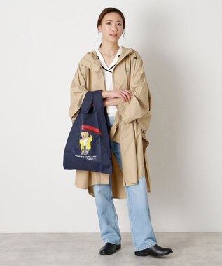MOONBAT POLO RALPH LAUREN レインポンチョ レインベア 50デニール生地／着丈98cm 収納袋付き ベージュ