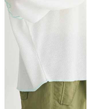 Green Parks ・Ｄｏｕｂｌｅ　Ｆｌａｇｓ　ワッフルカラーｓｔロンＴＥＥ Off White