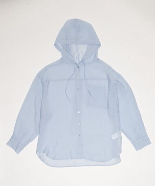 WEGO 【2026年春夏新作】シアーフードシャツ ブルー