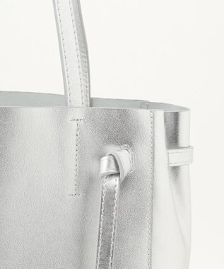 J.PRESS LADIES 【A4サイズ収納可】レザー トート バッグ シルバー系