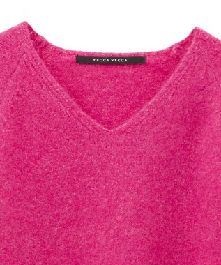YECCA VECCA Vネックルーズニット Pink