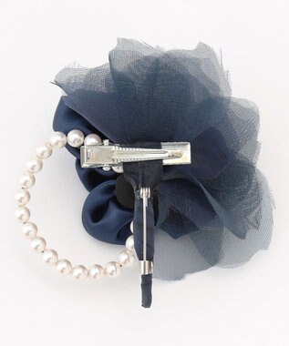 ANY SIS シアーシフォン コサージュ ネイビー