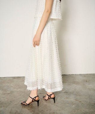 GRACE CONTINENTAL シアージャガード スカート ホワイト