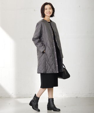 J.PRESS LADIES 【洗える】VIS/PE MILANO ニット ワンピース ブラック系