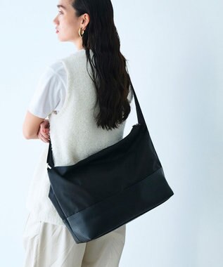 TOPKAPI 【Breath TOPKAPI】RIPPLE リプル エコナイロン コンビ ビッグ ショルダー バッグ ブラック