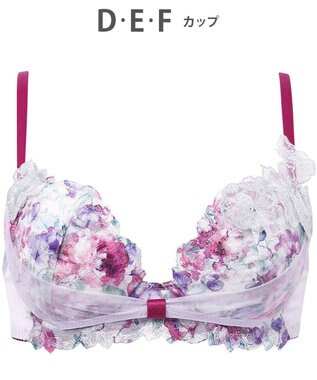 WACOAL ブラジャー 【リボンブラ 胸もとフィットながもち】 きれいな谷間をメイク 動いても谷間をキープ Gカップまで対応 大きいサイズ レディース BXB490 /ワコール