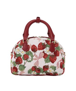 Maison de FLEUR いちごゴブラン2Wayボストンバッグ Red