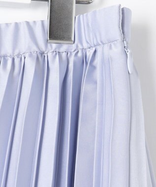 自由区 【WEB限定・洗える】ロイヤルサテンプリーツ スカート サックス