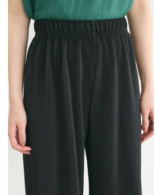 Green Parks セルフカットプリーツワイドパンツ Black