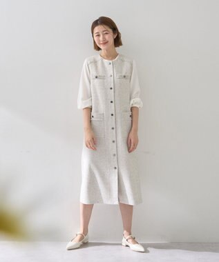 YECCA VECCA ツイードジレジャンスカ Ivory