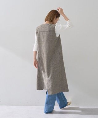 YECCA VECCA ツイードジレジャンスカ Brown