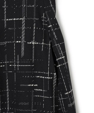 23区 【洗える】モノクロトーンプリント ワンピース ブラック系