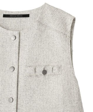 YECCA VECCA ツイードジレジャンスカ Ivory