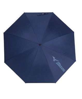 MOONBAT 【大きめ】MIZUNO メンズ 晴雨兼用日傘 長傘 BIGロゴ 遮光 遮熱 UV ユニセックス ディープブルー