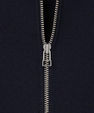 UNFILO BEAUTY FORM KNIT ZIPジレ ネイビー