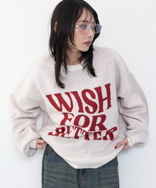 WEGO グラフィックニットプルオーバー