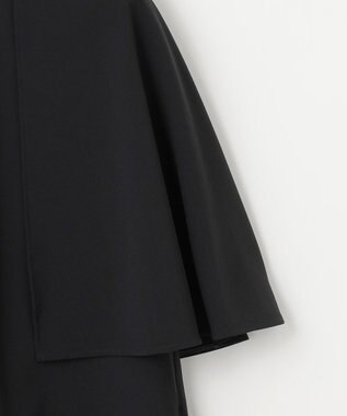 自由区 L 【カタログ掲載・洗える】ドレープスリーブ ワンピース ブラック