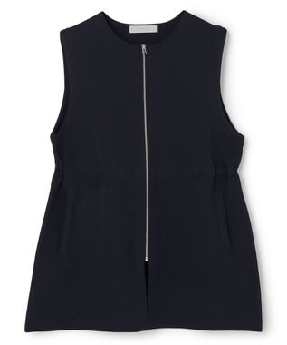 UNFILO BEAUTY FORM KNIT ZIPジレ ネイビー