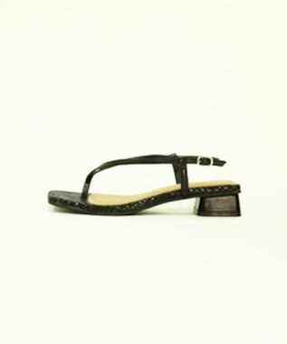 BONTRE 【PRECIEUX JOUET/プレシュウジュエ】 スクエアヒールナロートングサンダル/034PJ