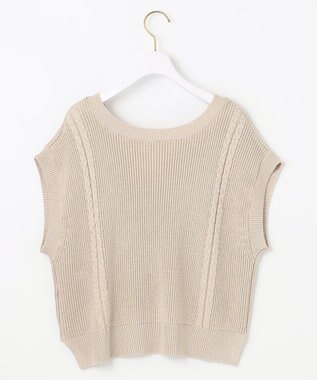 ANY SIS 【前後着用可】スムースタッチ2WAYニット ベスト ベージュ