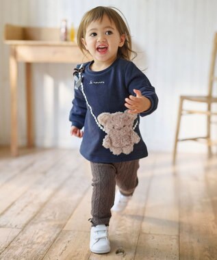 ANY KIDS ケーブルレギンス チョコレート