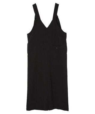AMERICAN HOLIC 両ＶネックＩラインワンピース Black