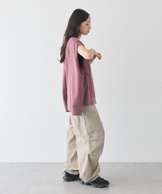 earth music&ecology ピグメントカンガルーポケットプルオーバー Bordeaux