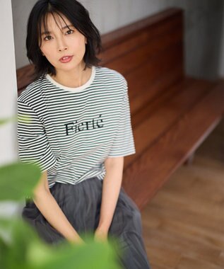 ANY フロッキーロゴテールTシャツ ボーダー