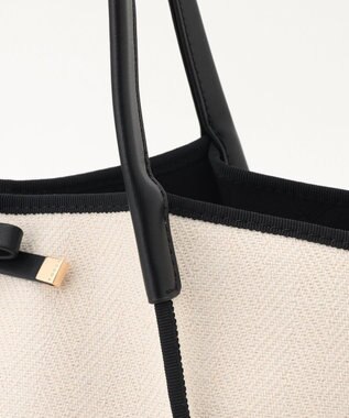 TOCCA 【A4サイズ対応】TRIM RIBBON CANVASTOTE トートバッグ ブラック系