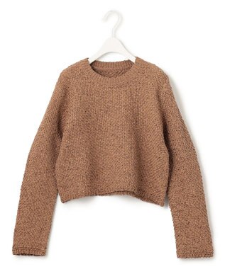 ICB 【洗える】スエードテープヤーン プルオーバー アンバーベージュ系