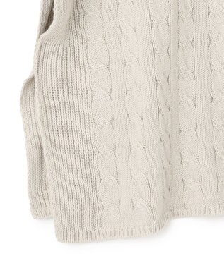 J.PRESS YORK STREET 【WOMEN】コットンニット ケーブルポンチョ ベージュ系