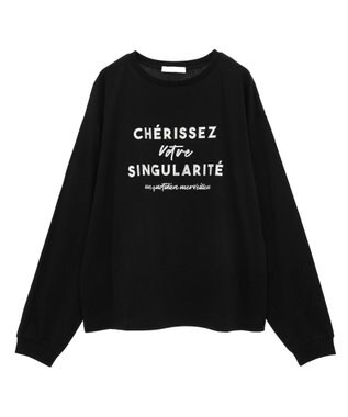 Green Parks 箔プリント長袖ロンＴＥＥ Black