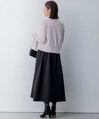 組曲 S 【洗える】タフタギャザーキャミソールワンピース ブラック系