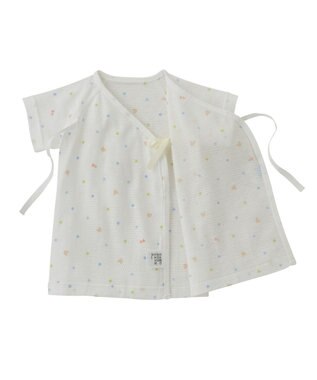 MIKI HOUSE HOT BISCUITS 【50-60cm】 メッシュ素材 総柄短肌着 ブルー