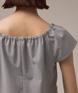 GRACE CONTINENTAL コンパクトジャケットトップ ストライプ