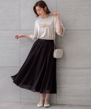 23区 S 【洗える】Ca mamuse ロゴ TEE ベージュ系