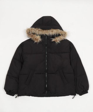 WEGO 3WAYファーフードパファーブルゾン ブラック