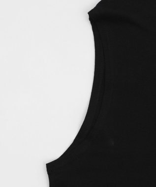 WEGO 【ユニセックス着用ITEM/MLサイズ展開/綿100%】スリーブレスコットンT ブラック