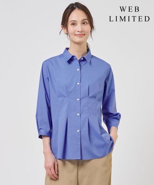 J.PRESS LADIES S 【WEB限定カラーあり】SOFT TC ストレッチ シャツ ブラウス 【WEB限定】ブルー系