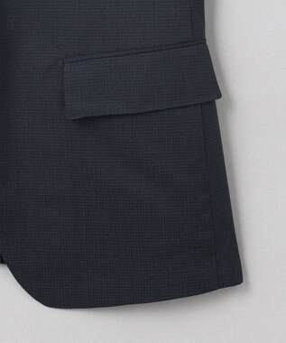 GOTAIRIKU 圧倒的清涼感・８つの夏機能【接触冷感/通気性/軽量/撥水…等】クールドッツ セットアップジャケット_ヘリンボーンプリント（25年モデル） ネイビー_ヘリンボーン柄
