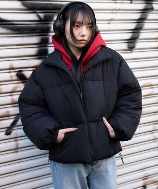 WEGO 3WAYファーフードパファーブルゾン ブラック