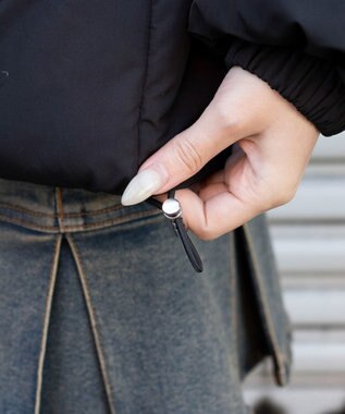 WEGO 3WAYファーフードパファーブルゾン ブラック