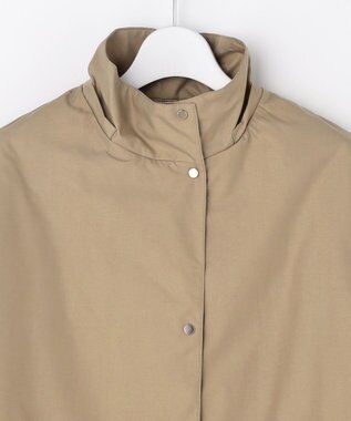 J.PRESS LADIES 【2way】スパンライクナイロンタッサー フーデッド コート キャメル系