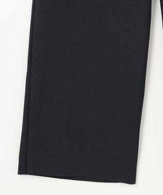 J.PRESS LADIES S 【洗える】LANTECシャークスキン セミワイド パンツ ネイビー系