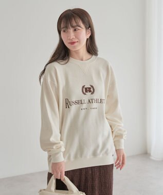 Green Parks ■ＲＵＳＳＥＬＬ　ロゴ刺繍スウェット Charcoal Gray