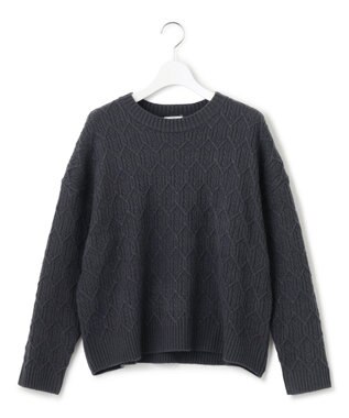 J.PRESS YORK STREET 【WOMEN】ショート ケーブルニット グレー系