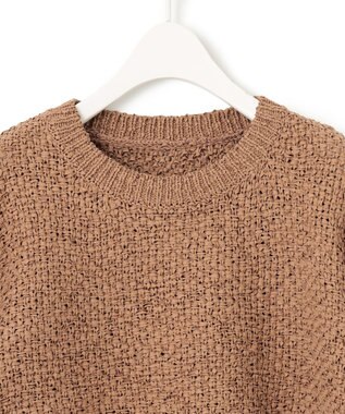 ICB 【洗える】スエードテープヤーン プルオーバー アンバーベージュ系