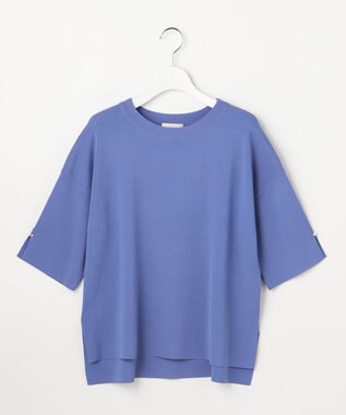 ANY SIS 【アイスタッチ】ボートネックニット プルオーバー ブルー