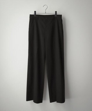 WEGO 【セットアップ対応】ワイドストレートスラックス ブラックストライプ